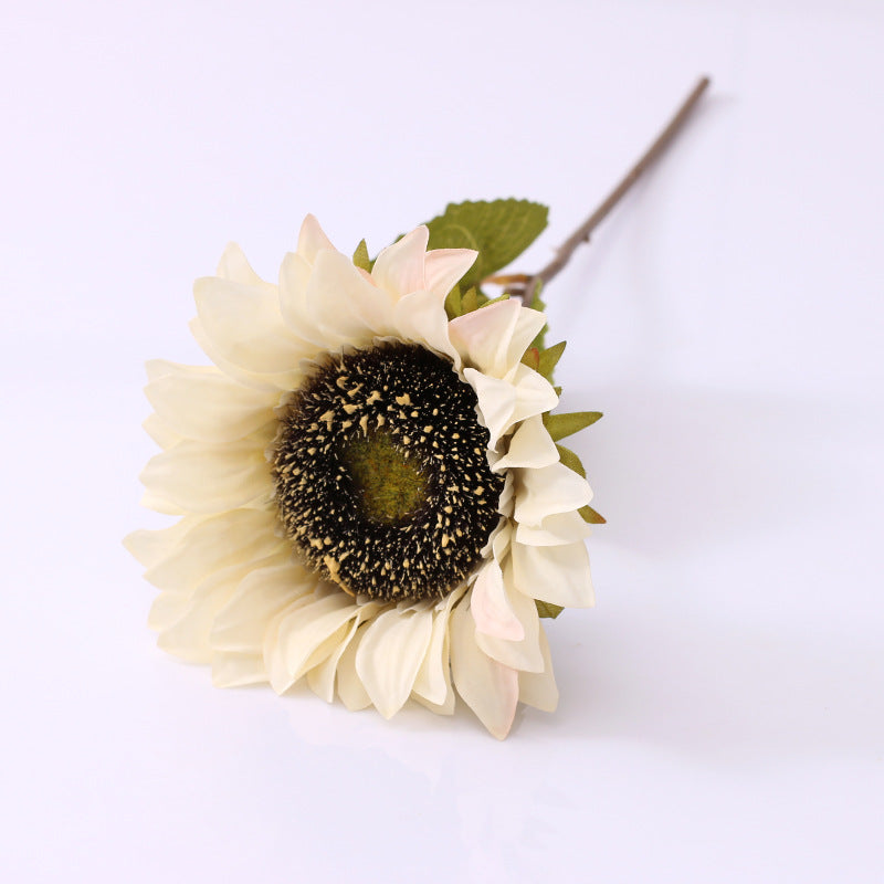 17 Inch Retro Sunflower Stems 10 Pcs Vintage Silk Artificial Flowers