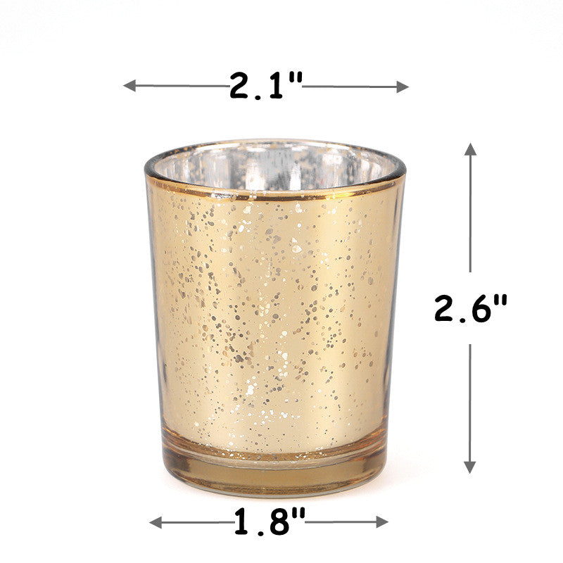 Bulk Set of 6 Votive Tea Lights Candles Holders for Wedding Centerpieces & Party Wholesale