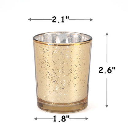 Bulk Set of 6 Votive Tea Lights Candles Holders for Wedding Centerpieces & Party Wholesale