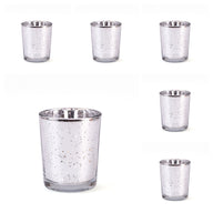 Bulk Set of 6 Votive Tea Lights Candles Holders for Wedding Centerpieces & Party Wholesale