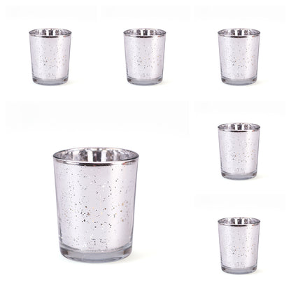 Bulk Set of 6 Votive Tea Lights Candles Holders for Wedding Centerpieces & Party Wholesale