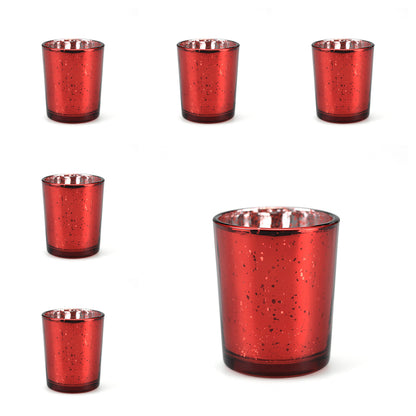 Bulk Set of 6 Votive Tea Lights Candles Holders for Wedding Centerpieces & Party Wholesale