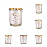 Bulk Set of 6 Votive Tea Lights Candles Holders for Wedding Centerpieces & Party Wholesale