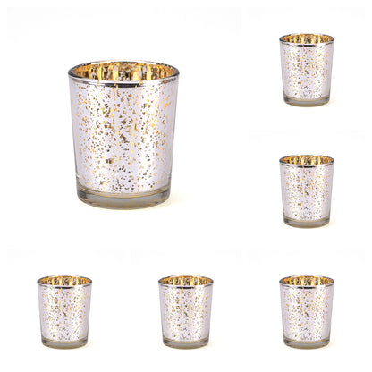 Bulk Set of 6 Votive Tea Lights Candles Holders for Wedding Centerpieces & Party Wholesale