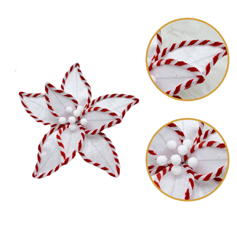 10 Pcs Large Artificial Poinsettia Christmas Decorations, 12 Inch Holiday Floral Stems