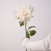 23.6 Inch Artificial Silk Dahlia Stem - Real Touch Lifelike Flower for Wedding and Home Decor