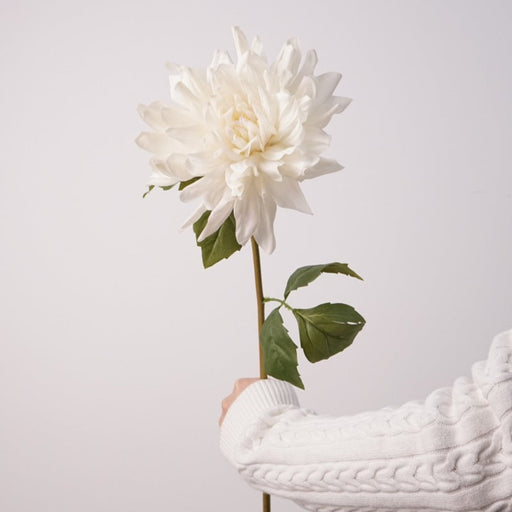 23.6 Inch Artificial Silk Dahlia Stem - Real Touch Lifelike Flower for Wedding and Home Decor