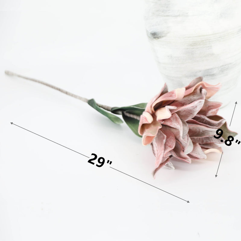 29 Inch Retro Magnolia Stems 10 Pcs Real Touch Artificial Flowers Bulk Wholesale