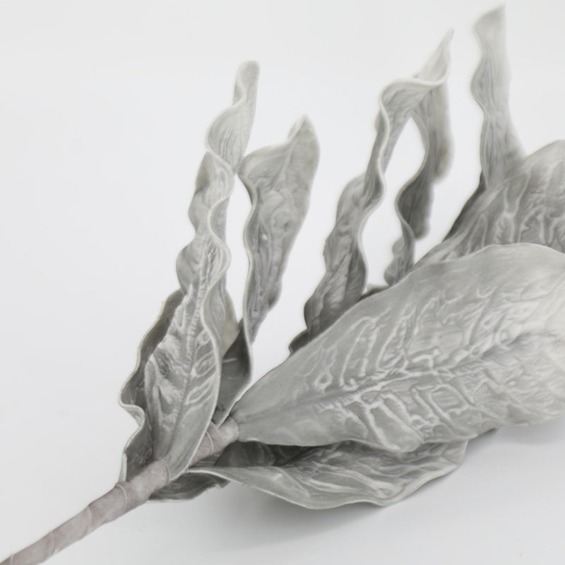 39 Inch Artificial Lambs Ear Plant Spray Stem Silver Ragwort Foliage Bulk Wholesale