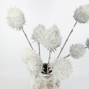 39 Inch Snowy Ball Artificial Flowers Bulk Long Stem 10 Pcs Silk Stems