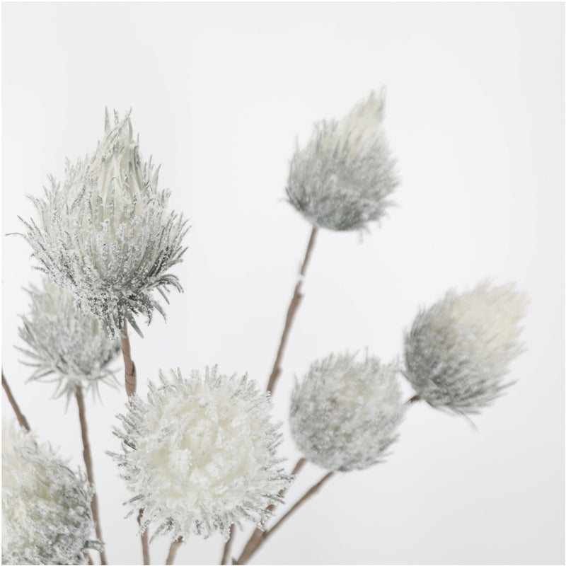 39 Inch Snowy Ball Artificial Flowers Bulk Long Stem 10 Pcs Silk Stems