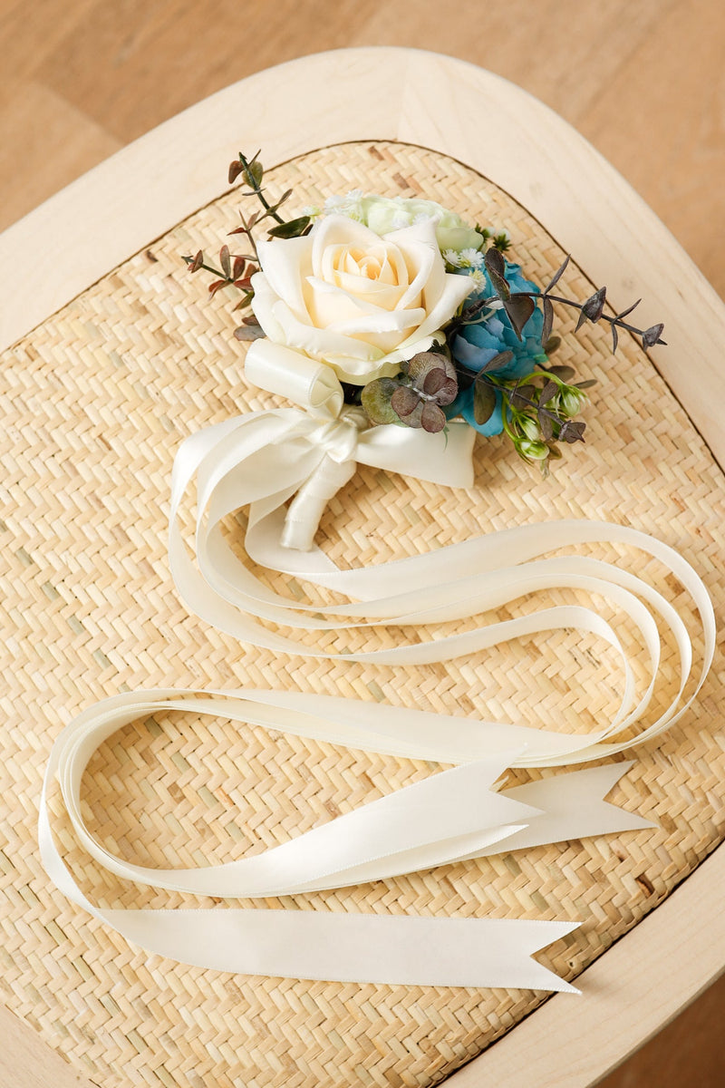 Ceremony Chair Decorations 8 Pcs Rose Style Artificial Flowers