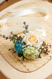 Ceremony Chair Decorations 8 Pcs Rose Style Artificial Flowers