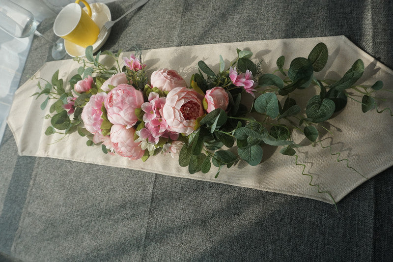 Artificial Peony Flowers Bulk 50 Pcs Rustic Wedding Arch Floral Swag for Door Lintel Table Centerpieces