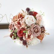8.6 Inch Artificial Wedding Bouquets 10 Pcs Bridal Bridesmaid Flowers Church Decoration