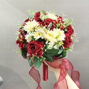 23 Colors 7 Inch Artificial Bridesmaid Bouquets Bulk Wedding Flowers Wholesale