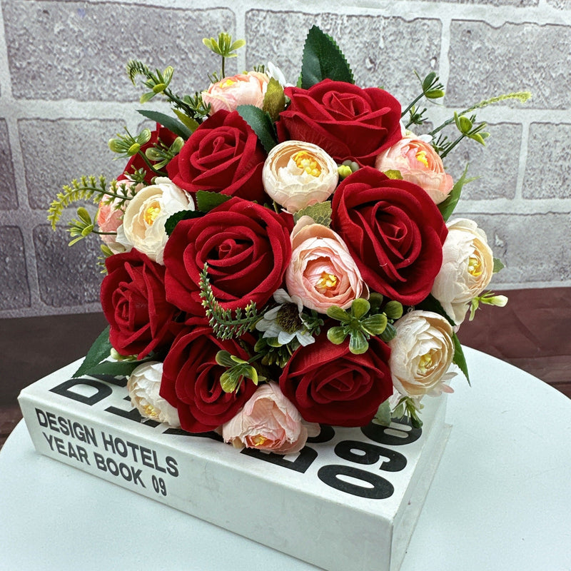 23 Colors 7 Inch Artificial Bridesmaid Bouquets Bulk Wedding Flowers Wholesale