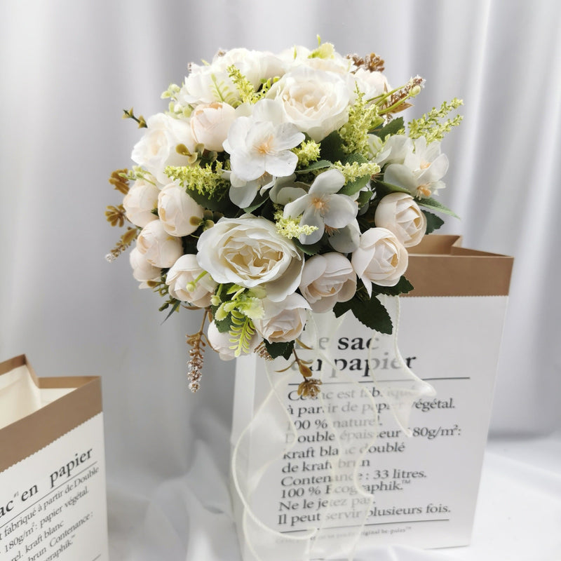 23 Colors 7 Inch Artificial Bridesmaid Bouquets Bulk Wedding Flowers Wholesale