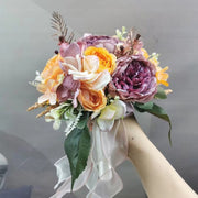 23 Colors 7 Inch Artificial Bridesmaid Bouquets Bulk Wedding Flowers Wholesale