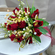 23 Colors 7 Inch Artificial Bridesmaid Bouquets Bulk Wedding Flowers Wholesale