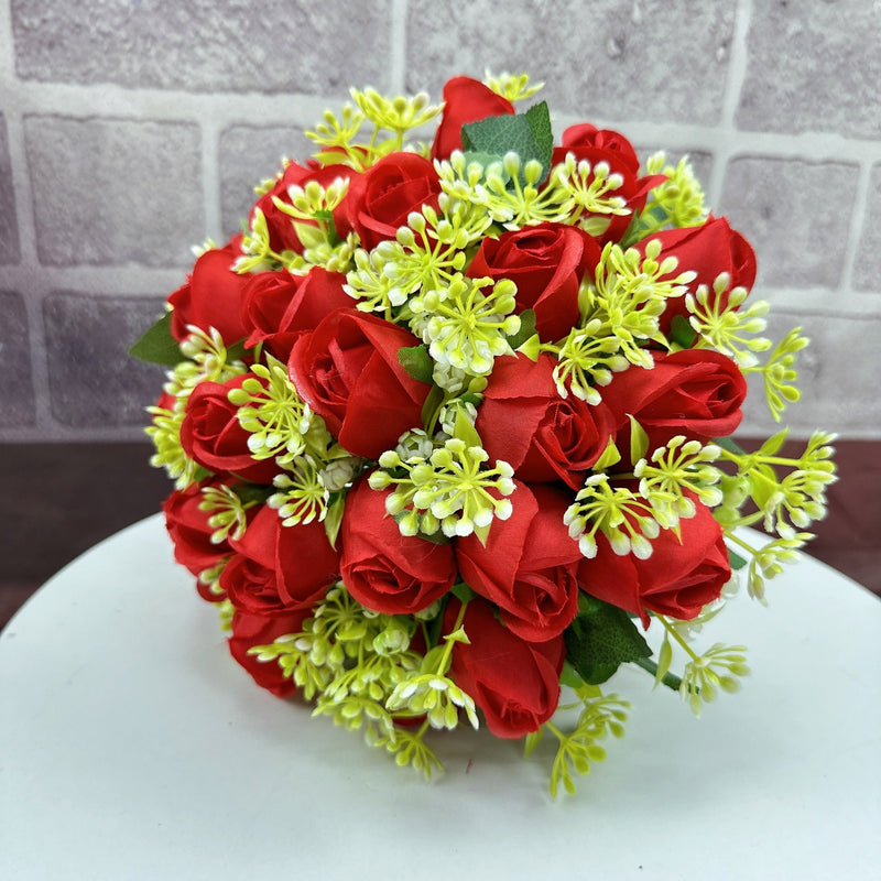 23 Colors 7 Inch Artificial Bridesmaid Bouquets Bulk Wedding Flowers Wholesale