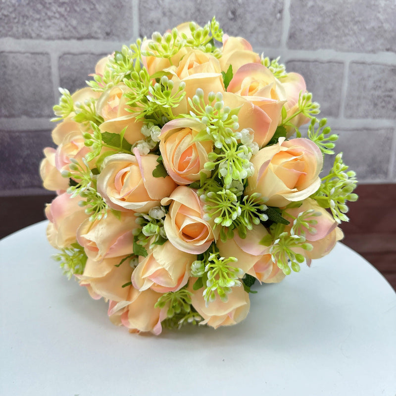 23 Colors 7 Inch Artificial Bridesmaid Bouquets Bulk Wedding Flowers Wholesale