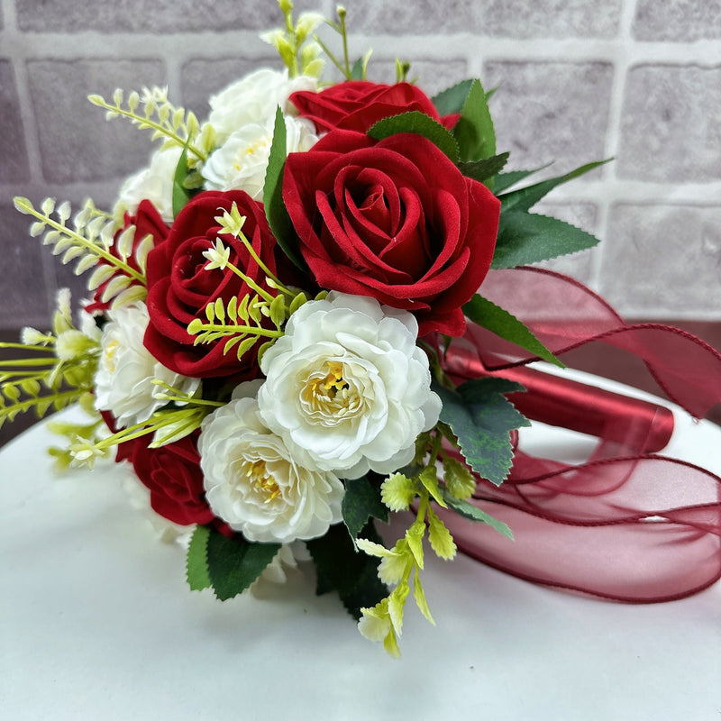 23 Colors 7 Inch Artificial Bridesmaid Bouquets Bulk Wedding Flowers Wholesale