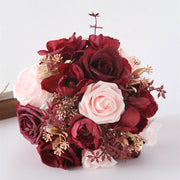 8.6 Inch Artificial Wedding Bouquets 10 Pcs Bridal Bridesmaid Flowers Church Decoration