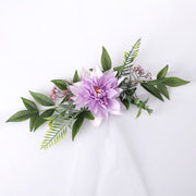 Artificial Dahlia Flower Decorations for Wedding Ceremony Aisle Chair Backs, Bulk Quantity