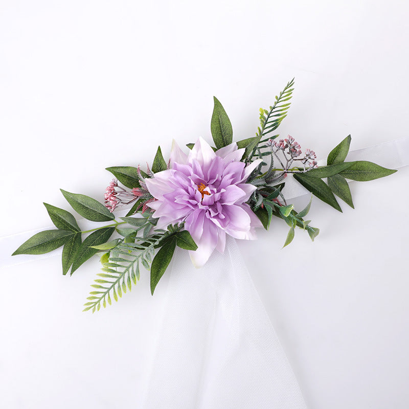 Artificial Dahlia Flower Decorations for Wedding Ceremony Aisle Chair Backs, Bulk Quantity