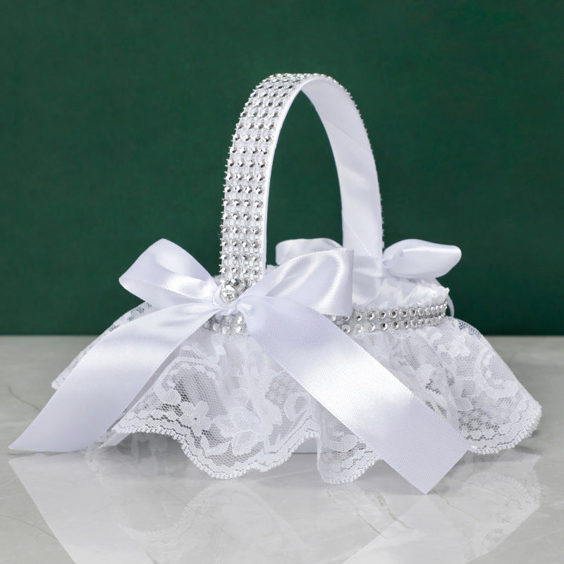 6 Styles Artificial Wedding Flower Girl Basket Set Bulk Wholesale