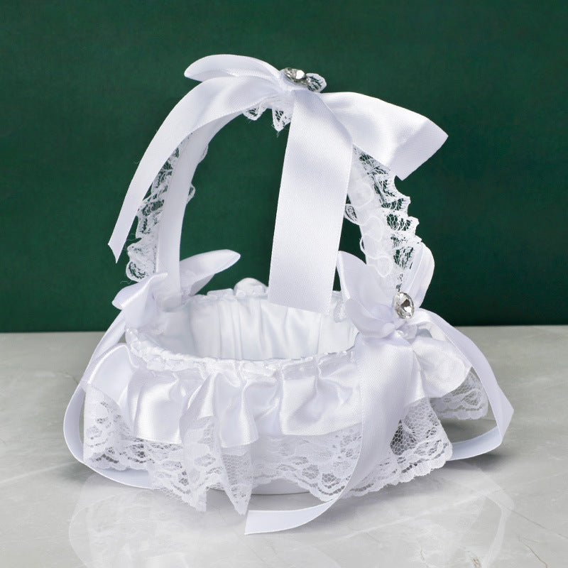 6 Styles Artificial Wedding Flower Girl Basket Set Bulk Wholesale