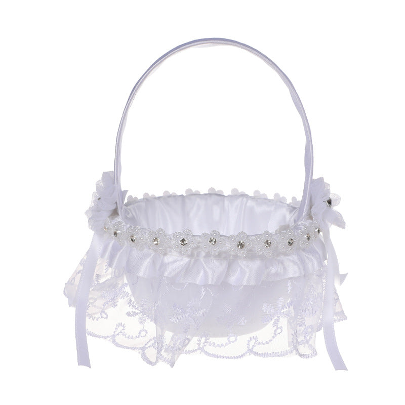 6 Styles Artificial Wedding Flower Girl Basket Set Bulk Wholesale