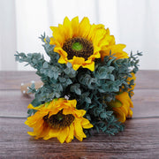 7 Inch Artificial Sunflower Bridesmaid Bouquet 1 Pc Silk Wedding Flower