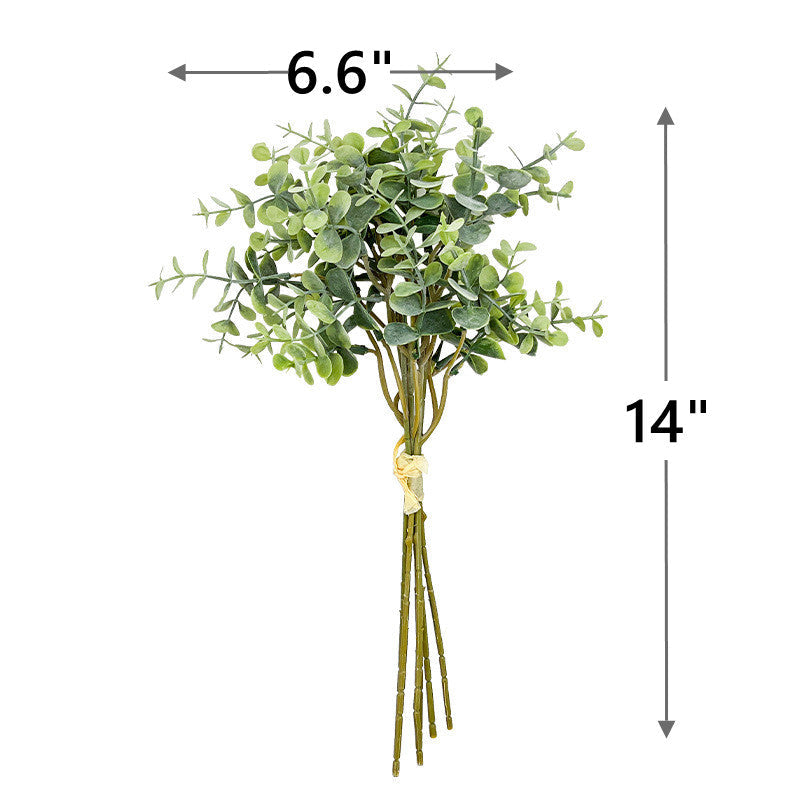 6 Pcs Artificial Eucalyptus Greenery Stems Bundle for Wedding Decor