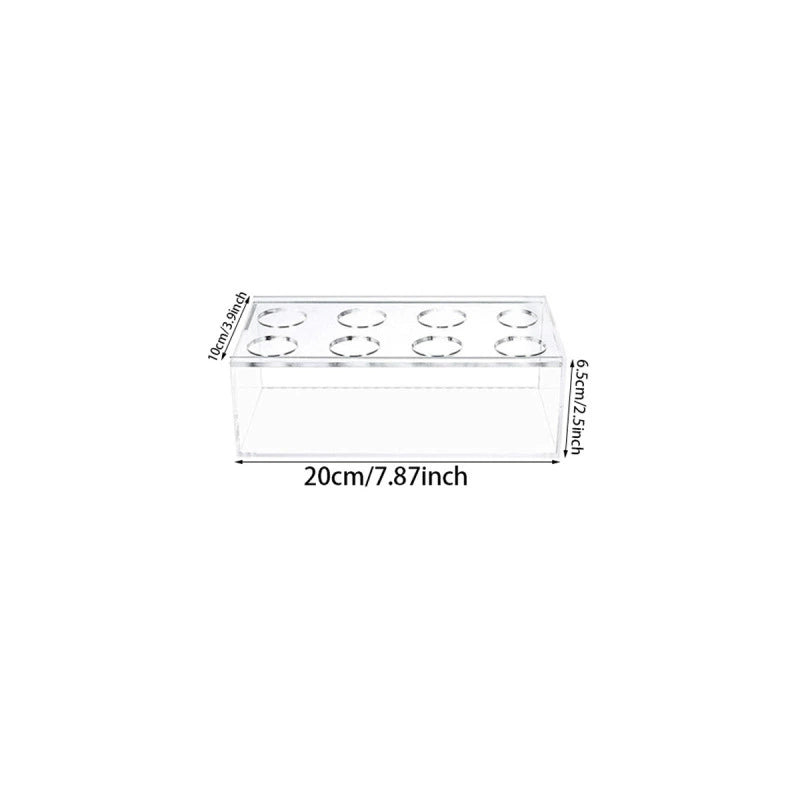 Wedding Reception Clear Acrylic Floral Vase, Rectangular Centerpiece Container