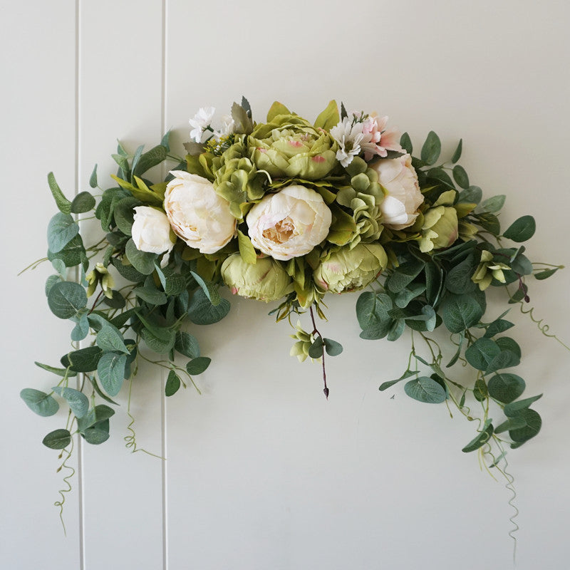 Artificial Peony Flowers Bulk 50 Pcs Rustic Wedding Arch Floral Swag for Door Lintel Table Centerpieces