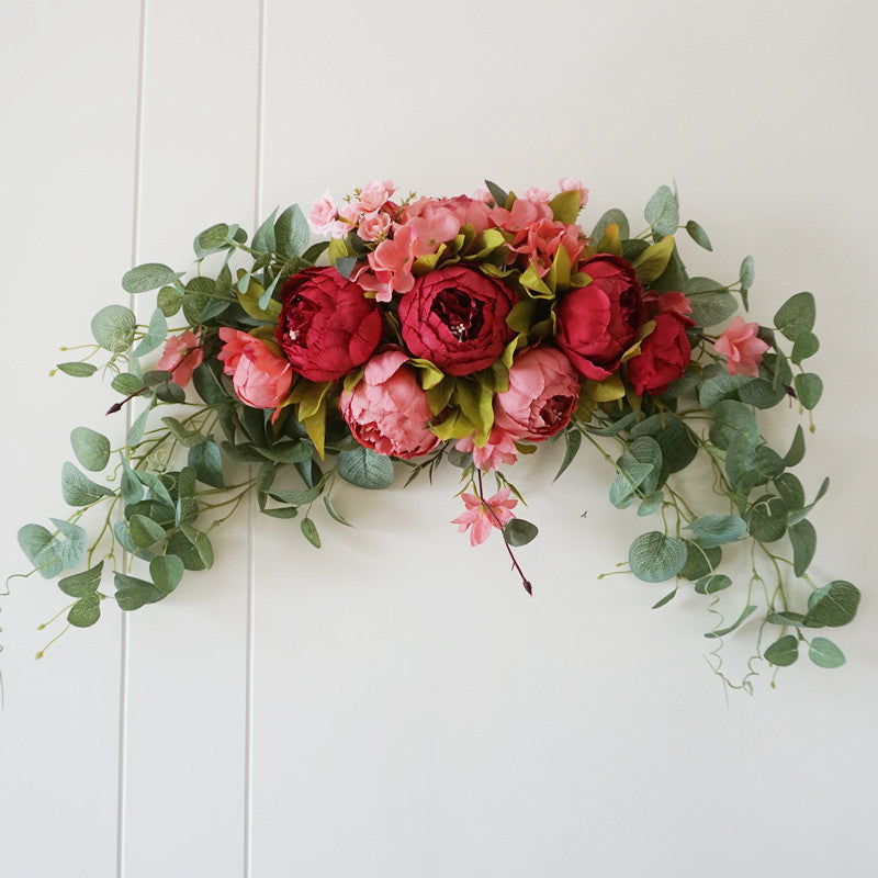 Artificial Peony Flowers Bulk 50 Pcs Rustic Wedding Arch Floral Swag for Door Lintel Table Centerpieces