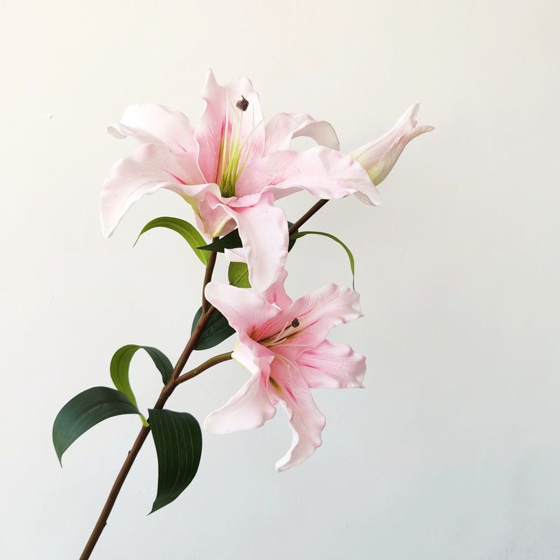 Wedding & Event Artificial Lily Stems, White & Pink