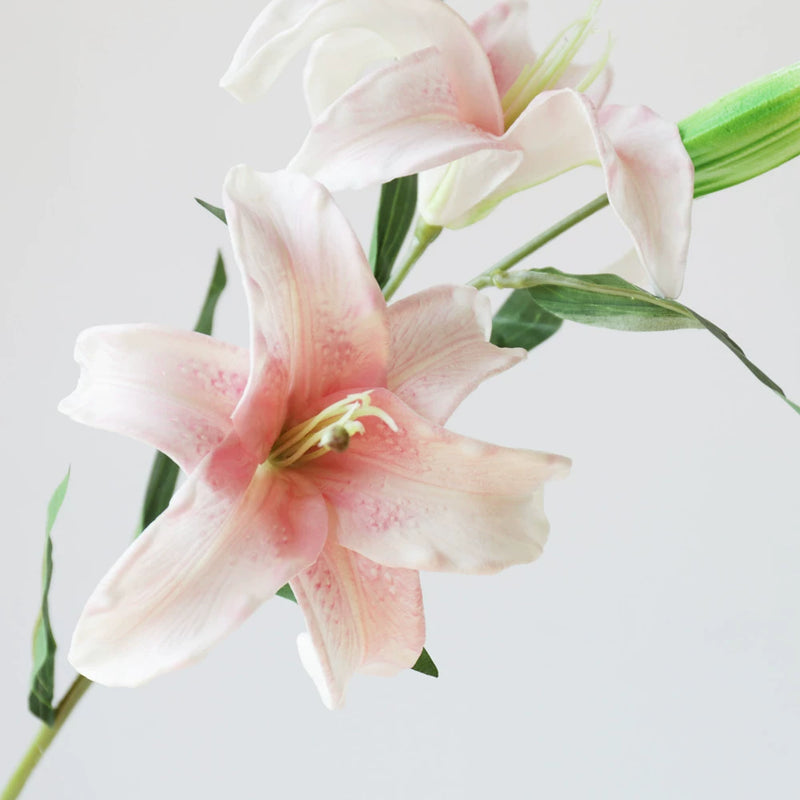 Wedding & Event Artificial Lily Stems, White & Pink