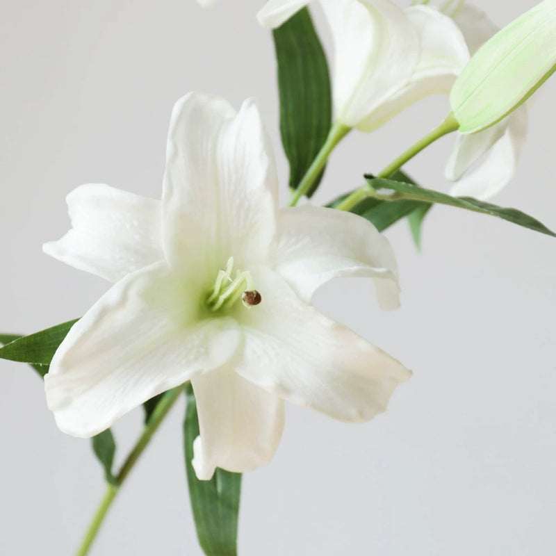 Wedding & Event Artificial Lily Stems, White & Pink