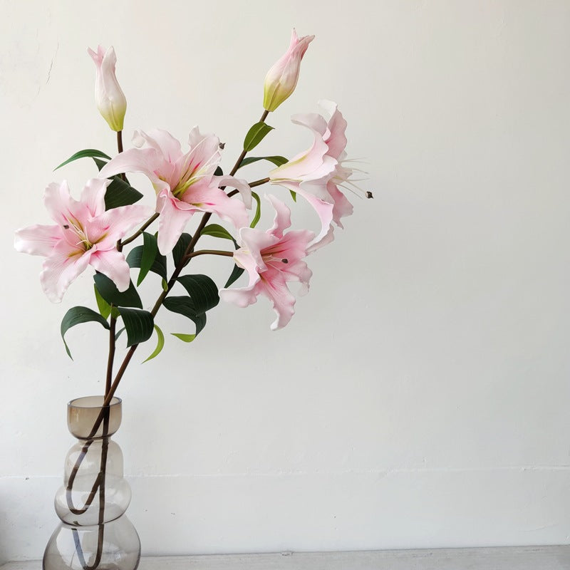 Wedding & Event Artificial Lily Stems, White & Pink