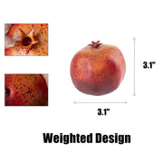 Artificial Weighted Realistic Pomegranate Fruit Bulk Wholesale, 10 Pcs, Artificial Material