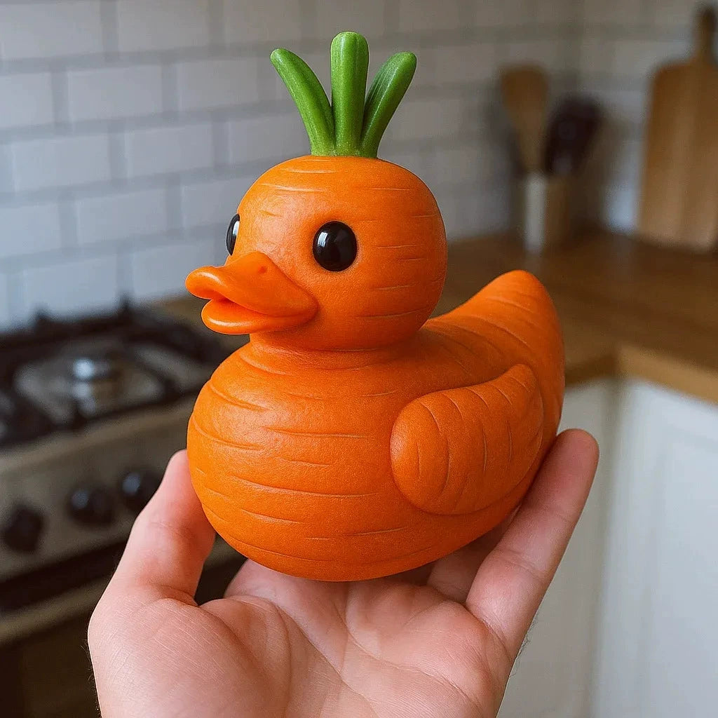 Whimsical Vegetable Duck Resin Craft Decorations