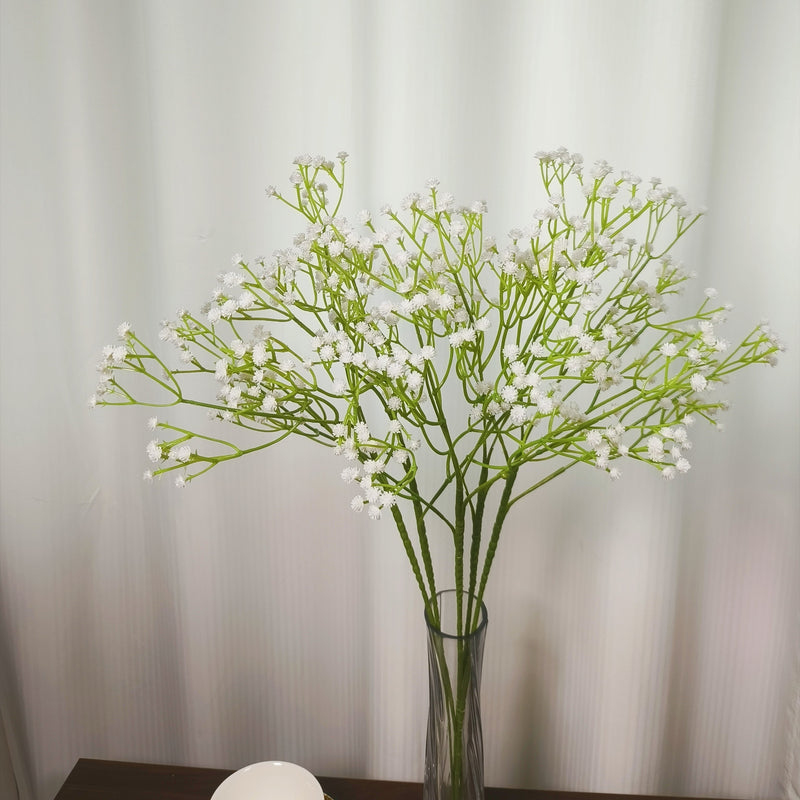 23.6 Inch Baby's Breath Artificial Flowers 10 Pcs Real Touch Silk Stems for Crafts DIY Wedding Party Home Garden Office