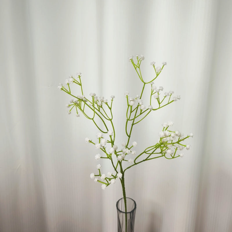 23.6 Inch Baby's Breath Artificial Flowers 10 Pcs Real Touch Silk Stems for Crafts DIY Wedding Party Home Garden Office
