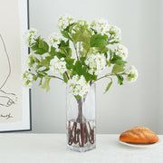27 Inch Snowball Hydrangea Stems 10 Pcs Artificial Silk Blossom Spray Flowers