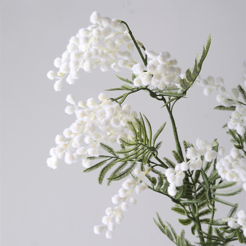 34 Inch Artificial Mimosa Flower Stems Branches Bulk Foliage Long Stems