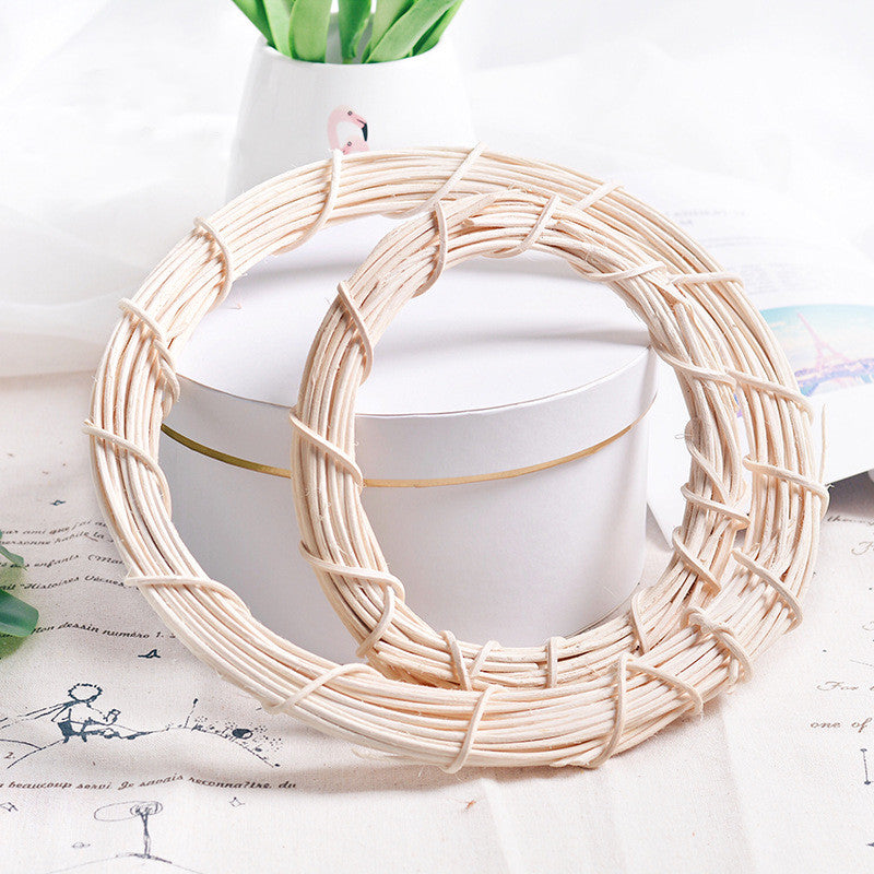 White Wicker Wreath Frame 12 Inch Bulk DIY Craft Accessories