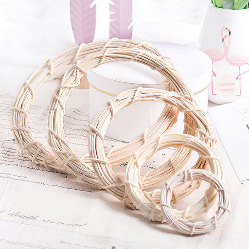 White Wicker Wreath Frame 12 Inch Bulk DIY Craft Accessories